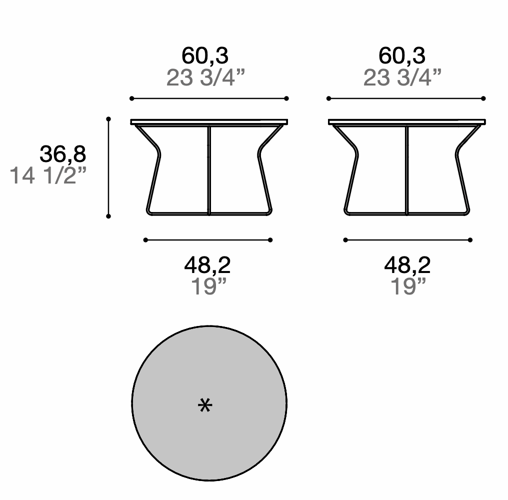 Manufacturer technical drawing for TUL60; line illustration, not a product photograph.