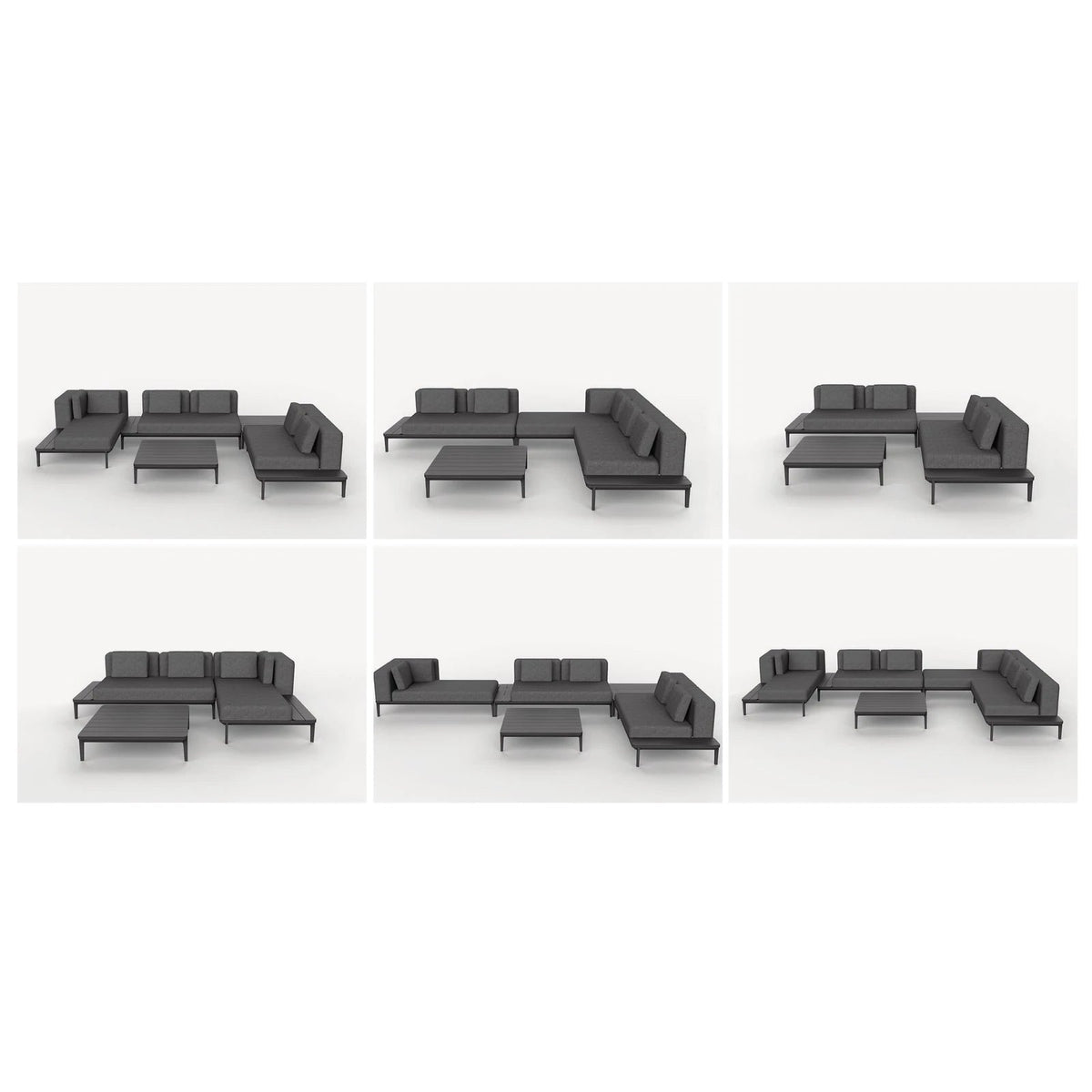 Bizzotto Matrix Charcoal Sofa 2 seats — Bizzotto