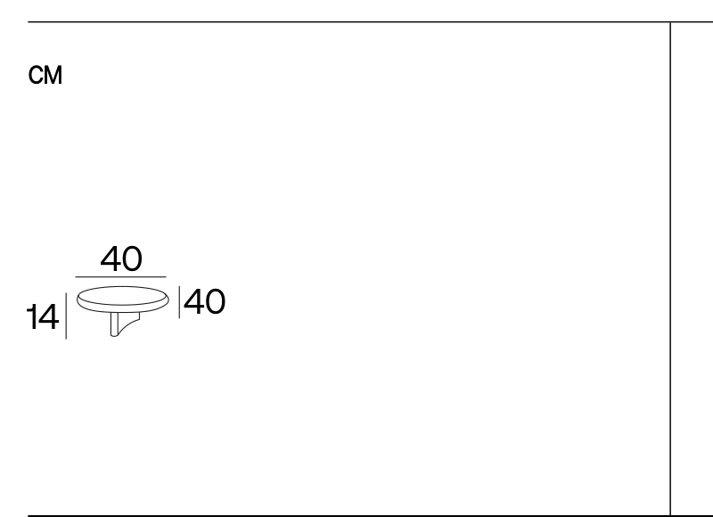 Adrenalina nefelibata table — manufacturer technical illustration