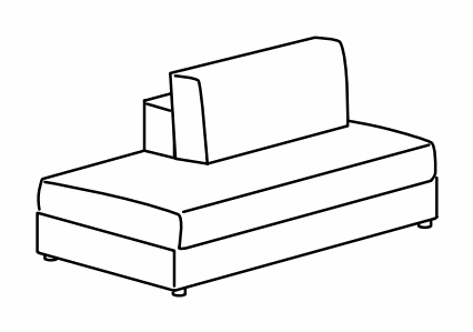 Manufacturer technical drawing for DCAPSS4; line illustration, not a product photograph. The source illustrates the left-hand configuration. Order the handedness identified by this listing’s article code.