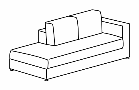 Manufacturer technical drawing for DCATBS4; line illustration, not a product photograph. The source illustrates the right-hand configuration. Order the handedness identified by this listing’s article code.