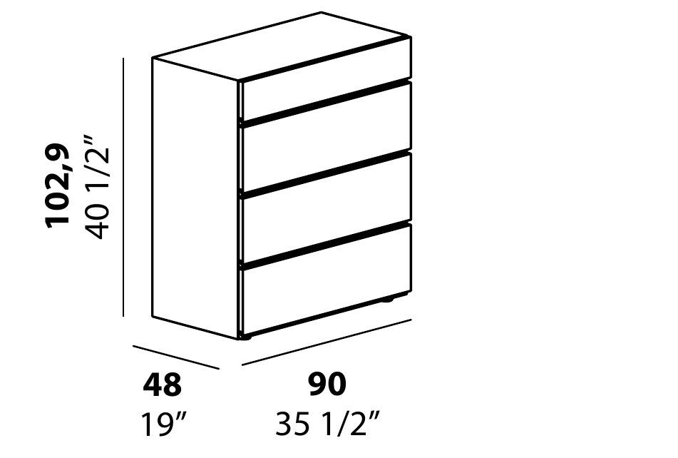 Technical diagram - Alf DaFre PNC040 drawer module only