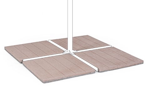 Bizzotto Birch Cement Base Set SET4, article 0795653