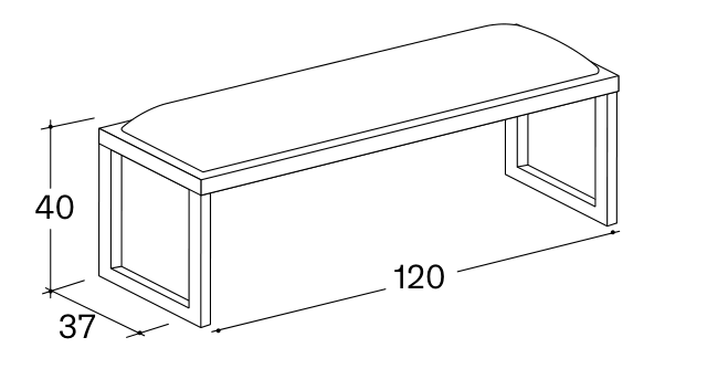 Bolzan Ceylon Bench — manufacturer image or catalogue diagram
