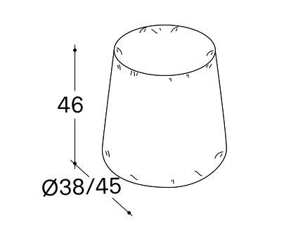 Bolzan Zoe Basic Pouf Replacement Cover — manufacturer image or catalogue diagram
