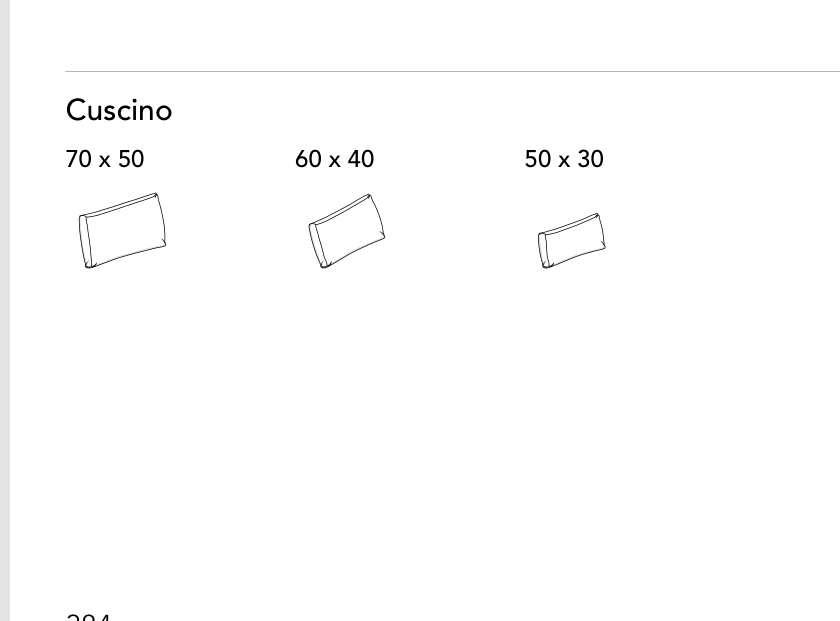 Bonaldo Paraiso — Cushion — manufacturer component/size drawing