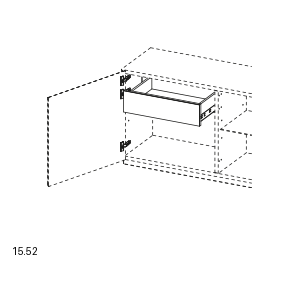 Bontempi Optional Inside Drawer with Mirrored Front — manufacturer catalogue drawings with article references