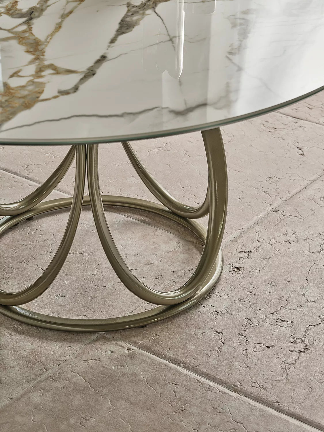 Bontempi Louis Dining Table — manufacturer photograph; LOUIS_53-63_M328_M325_CM010