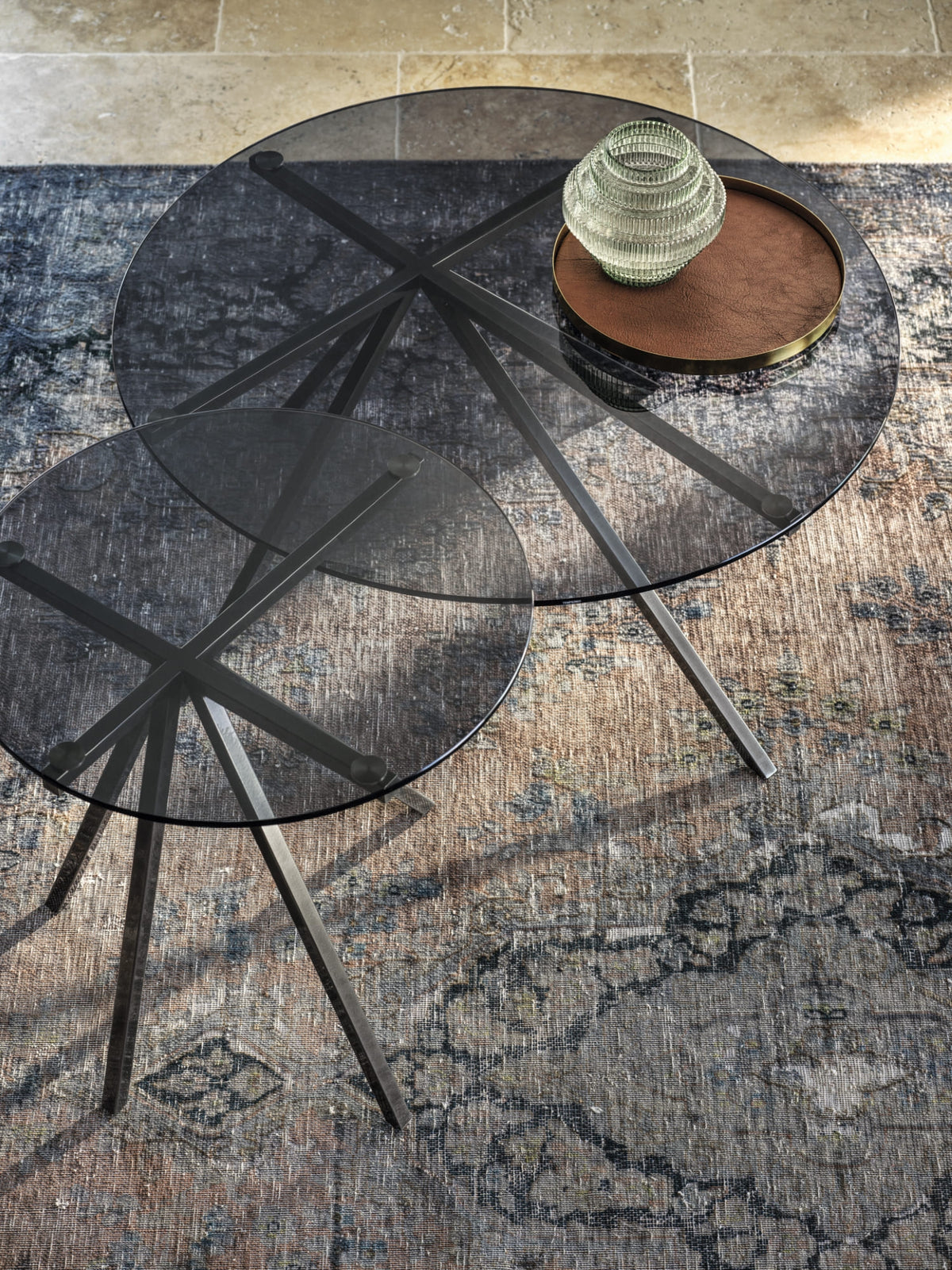 Bontempi Ray Coffee Table — manufacturer photograph; RAY_07-89_07-91M326_C158_RAY_07-90M326_C159