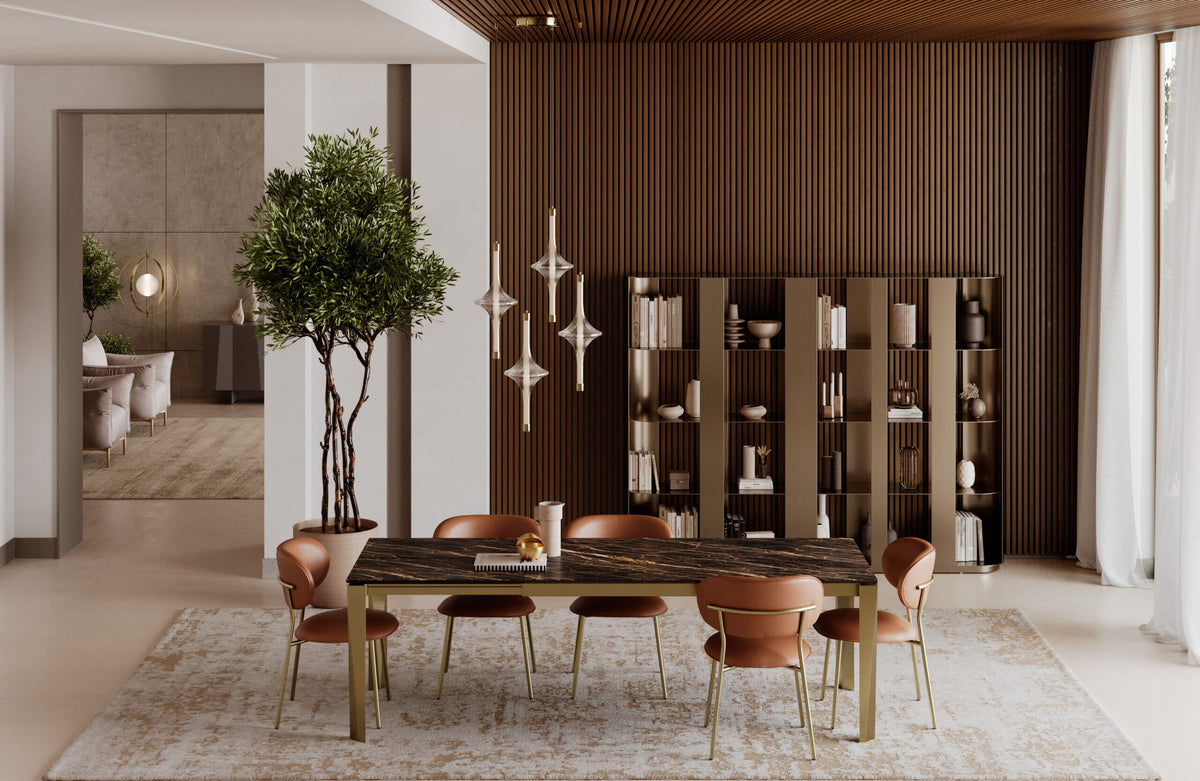 Bontempi Sienna Dining Chair — manufacturer photograph; CHEF 52.29 M328 CM005A SIENNA 34.85 M328 PG08 RAIN 56.58 M352 RAIN 56.58RS M352 HELENA 18.77 M028 M028