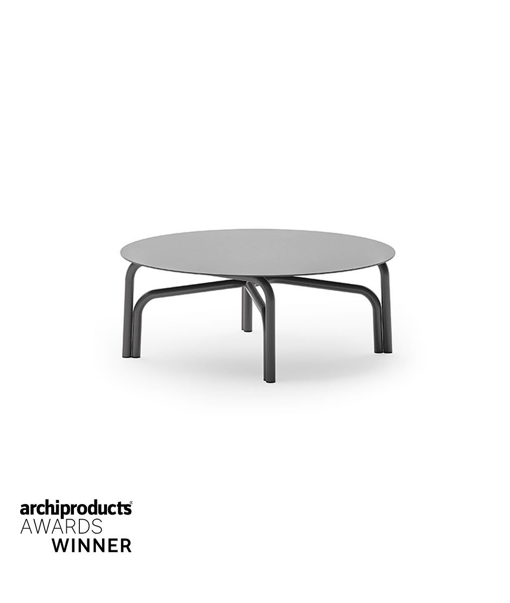 Unopiù Salò Round coffee table in aluminium | Unopiù