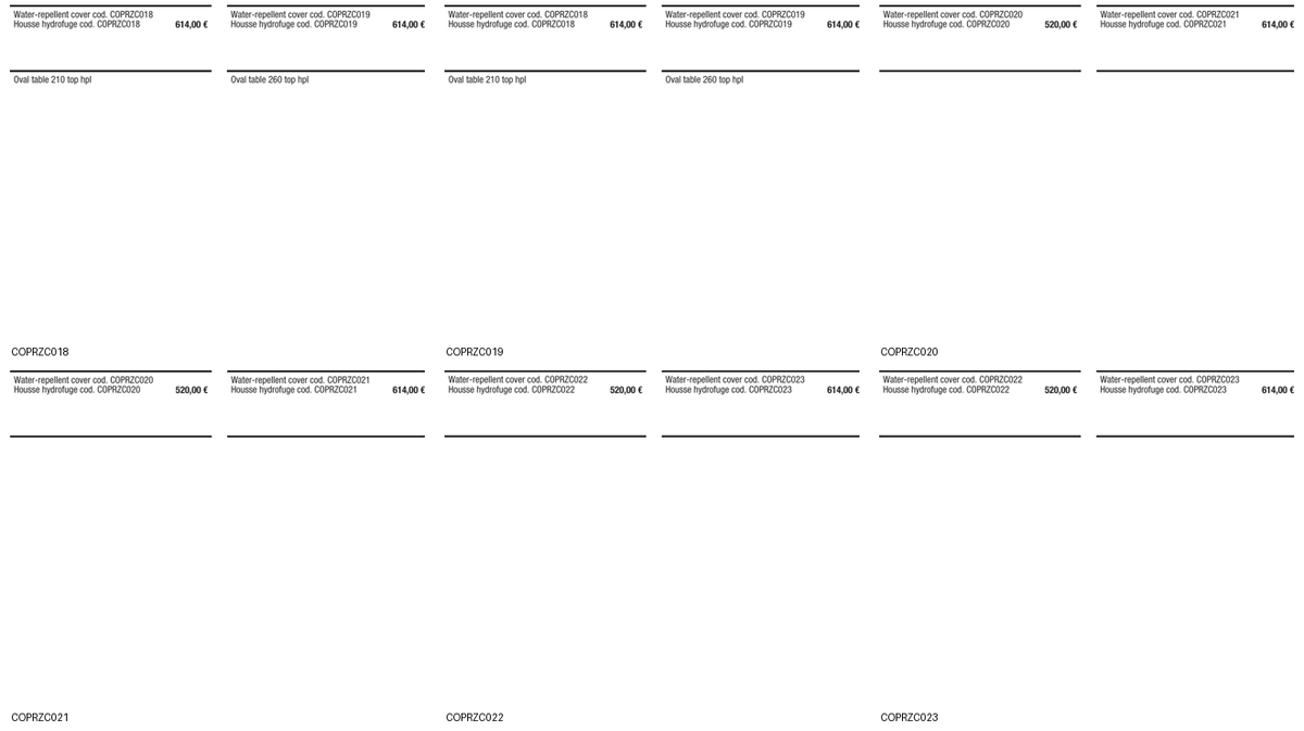 Ditre Italia Nell outdoor hpl top — manufacturer article drawings and dimensions