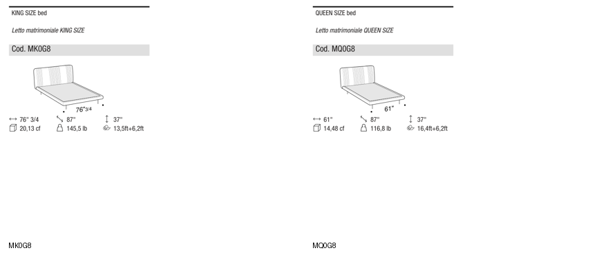 Ditre Italia Chloe' Luxury — manufacturer article drawings and dimensions