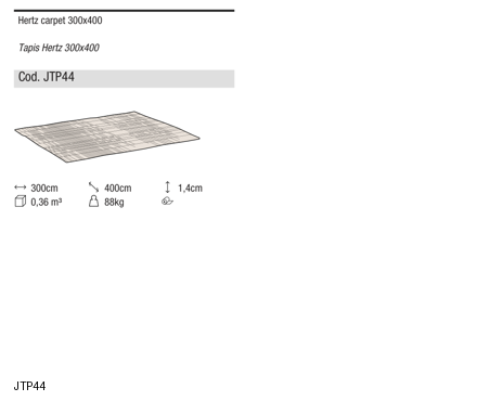 Ditre Italia Hertz Carpet — manufacturer article drawings and dimensions