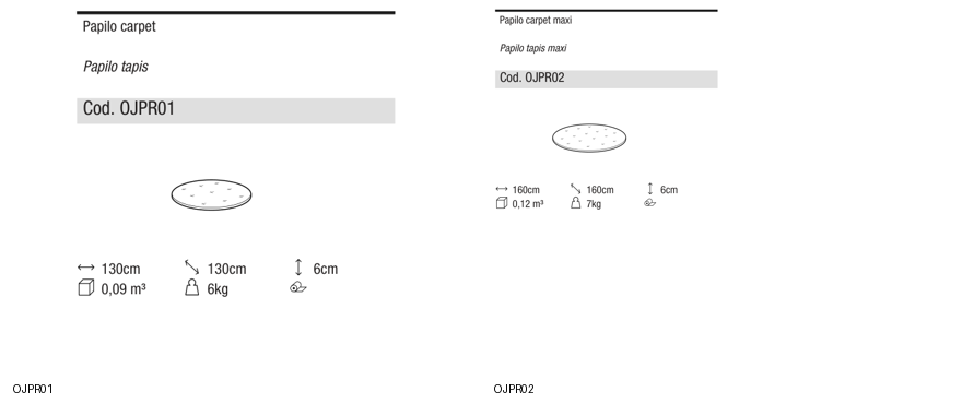 Ditre Italia Papilo outdoor — manufacturer article drawings and dimensions