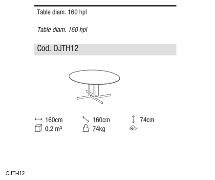 Ditre Italia Nell outdoor hpl top — manufacturer article drawings and dimensions
