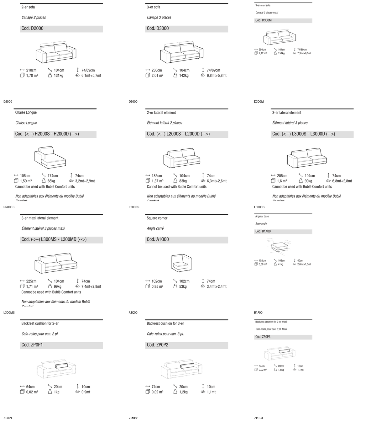 Ditre Italia Bublé comfort — manufacturer article drawings and dimensions