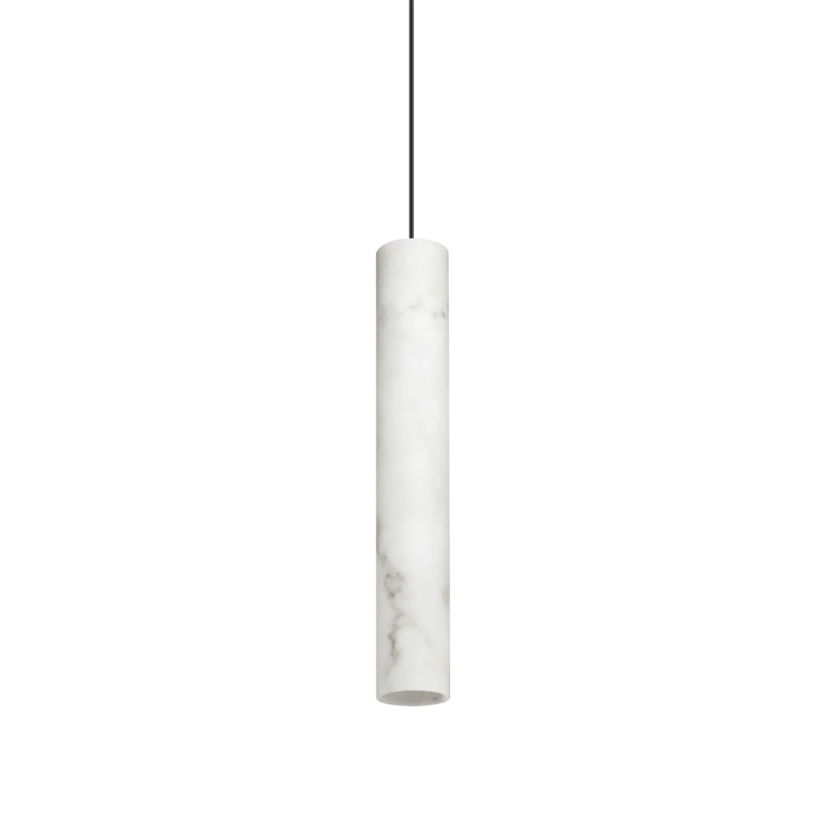 Ideal Lux Pendant Light LOOK SP1 ROUND D60 H400 ALABASTRO — manufacturer article 361192