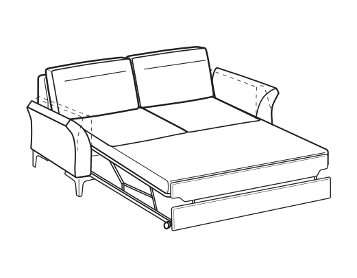 LeComfort Sofa THOAS UP – 2-seater sofa