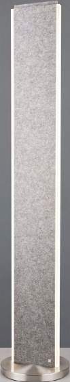 Cicara 445110207 LED floor lamp, brushed nickel and grey felt