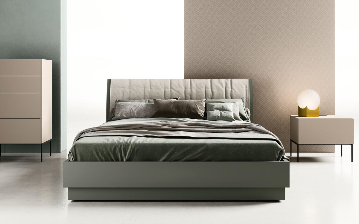 Zalf Bent bed — manufacturer photograph with optional finishes and accessories