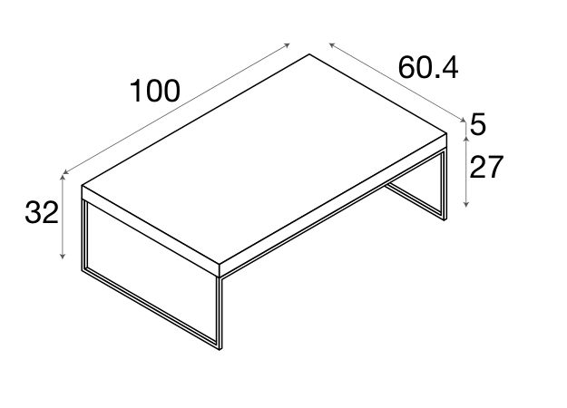 Zalf Ring coffee table — official manufacturer technical illustration