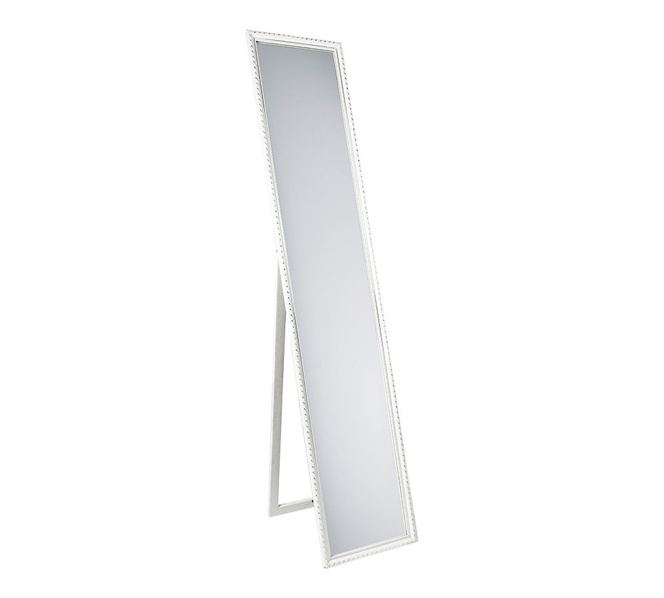 Loreley mirror 34 x 160 cm white with stand