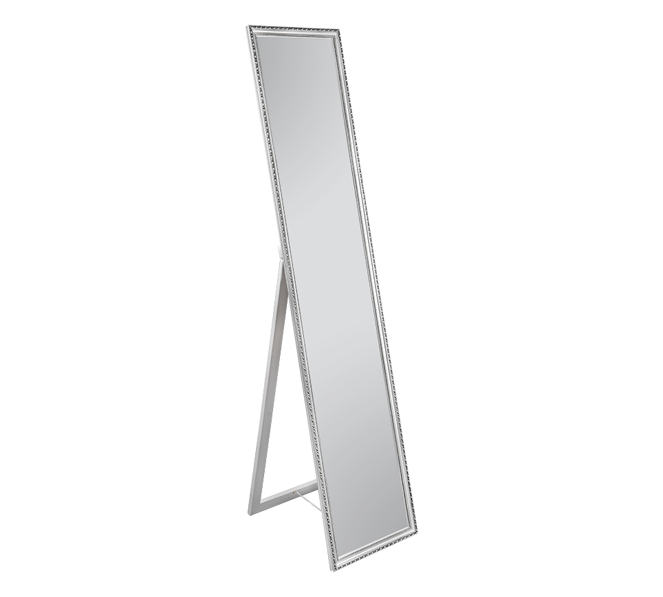 Loreley mirror 34 x 160 cm silver with stand