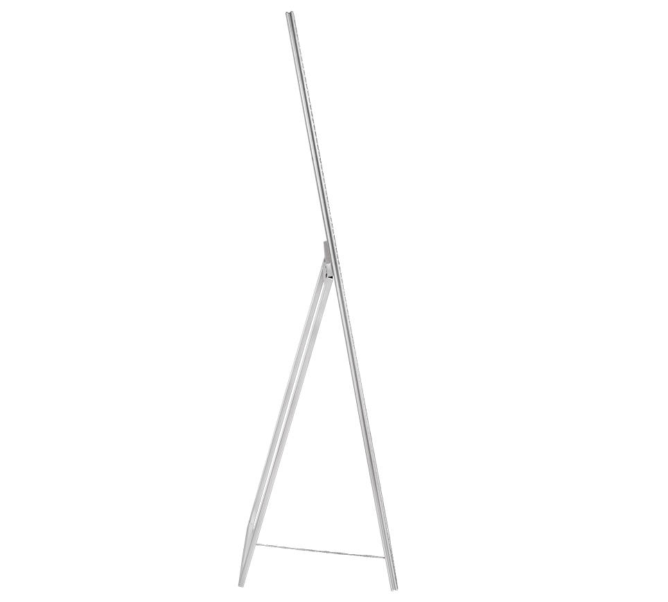 Loreley mirror 34 x 160 cm silver with stand