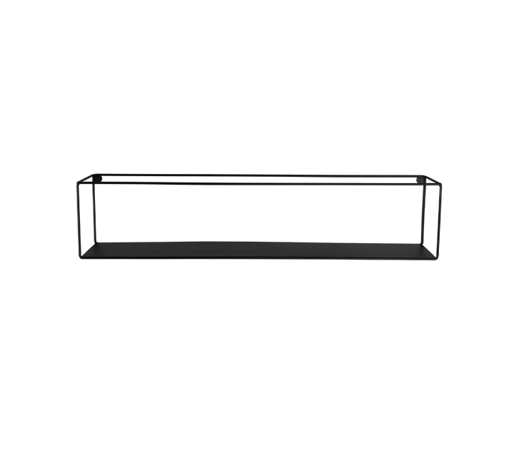 Lisa wall shelves 65 x 15 x 15 cm black 2-pack