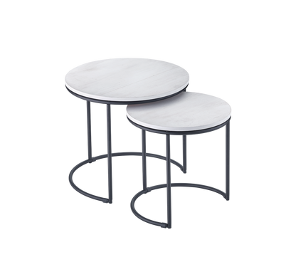 Paula table set 43 x 39 cm and 35 x 34 cm black/white