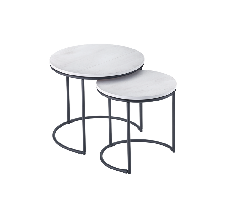 Paula table set 43 x 39 cm and 35 x 34 cm black/white