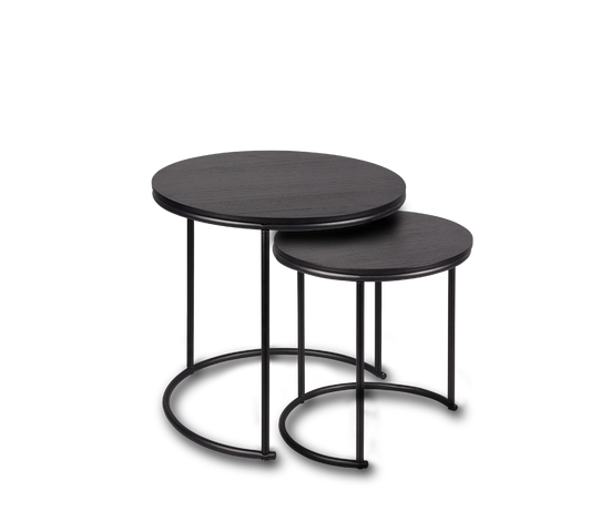 Paula table set Ø43 x 39 cm ja Ø35 x 34 cm black