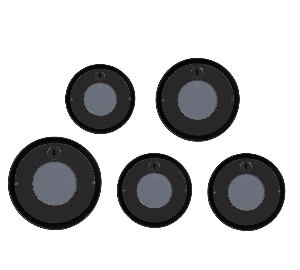 Lia mirror set 5-pack black/gold