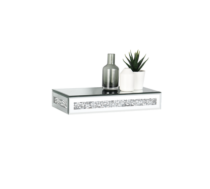 Zoe wall shelf 30 cm mirror glass/glitter