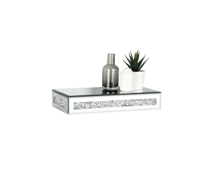 Zoe wall shelf 30 cm mirror glass/glitter