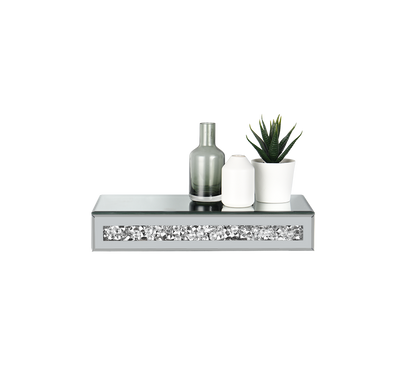 Zoe wall shelf 30 cm mirror glass/glitter