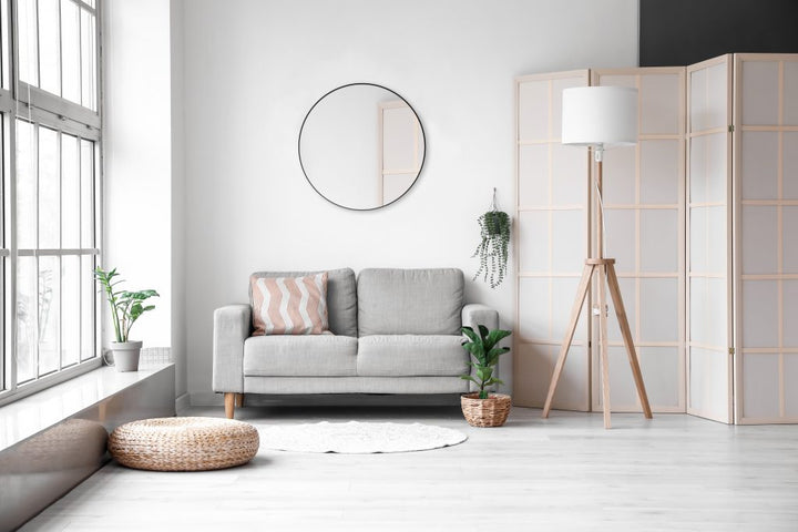 Britta mirror Ø80 cm black