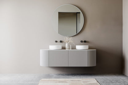 Britta mirror Ø80 cm silver