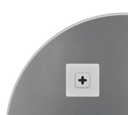 Britta mirror Ø110 cm silver