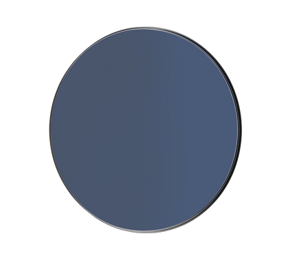 Britta mirror Ø80 cm black with blue mirror glass