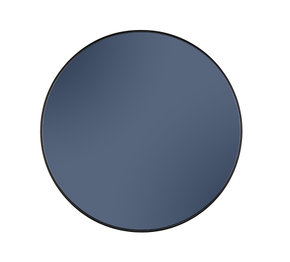 Britta mirror Ø80 cm black with blue mirror glass
