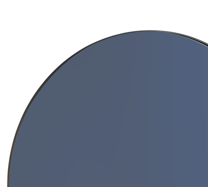 Britta mirror Ø80 cm black with blue mirror glass