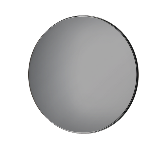 Britta mirror Ø80 cm black with grey mirror glass