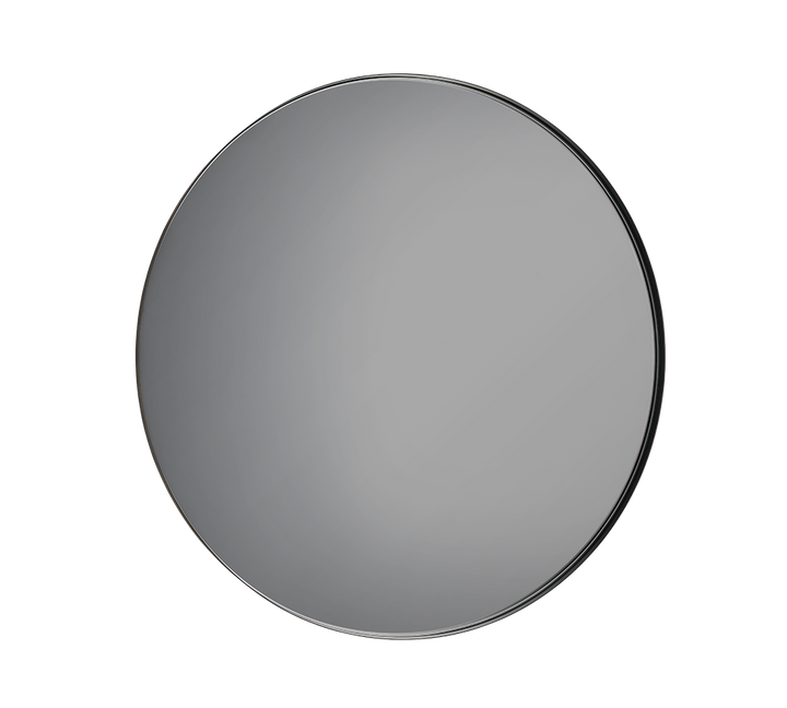 Britta mirror Ø80 cm black with grey mirror glass