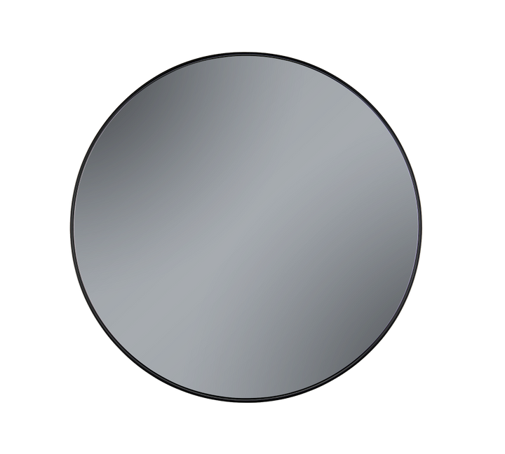 Britta mirror Ø80 cm black with grey mirror glass