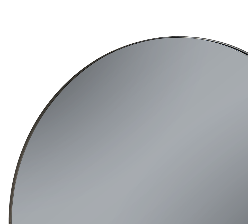 Britta mirror Ø80 cm black with grey mirror glass