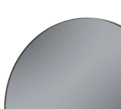 Britta mirror Ø80 cm black with grey mirror glass