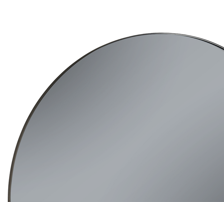 Britta mirror Ø80 cm black with grey mirror glass