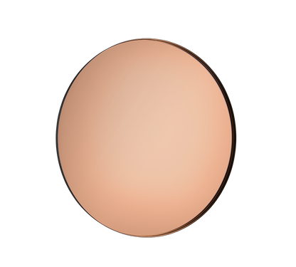 Britta mirror Ø80 cm black with rose gold mirror glass